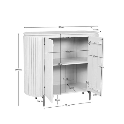Kabinet kast Solana Bruin Mangohout 115 cm