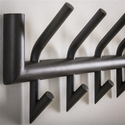 Kapstok 2x8 haken Orion Donkergrijs