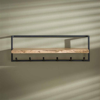 Kapstok Eddie met plank + 6 haken