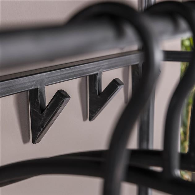 Kapstok Yuko met 12 haken Zwart