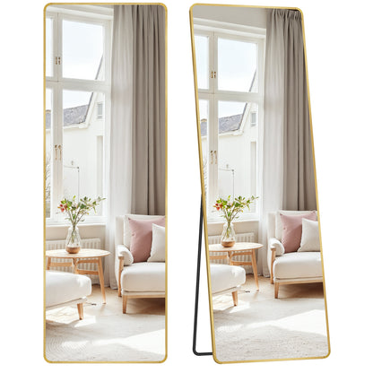 Staande spiegel met gouden omlijsting | 160x50cm - Industrieelinhuis.nl