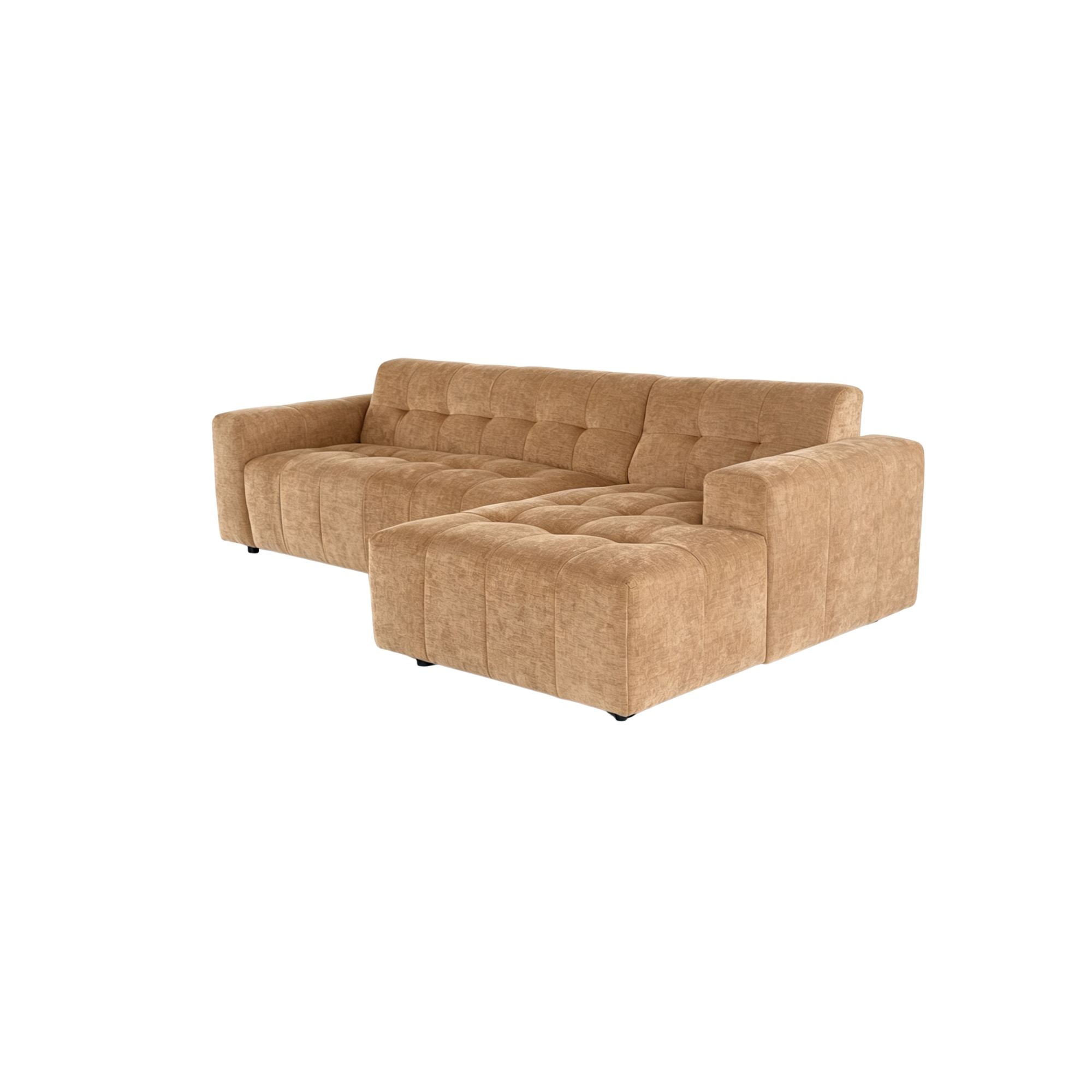 MySofa Ruby Hoekbank Camel 2,5 zits AL + Lounge R