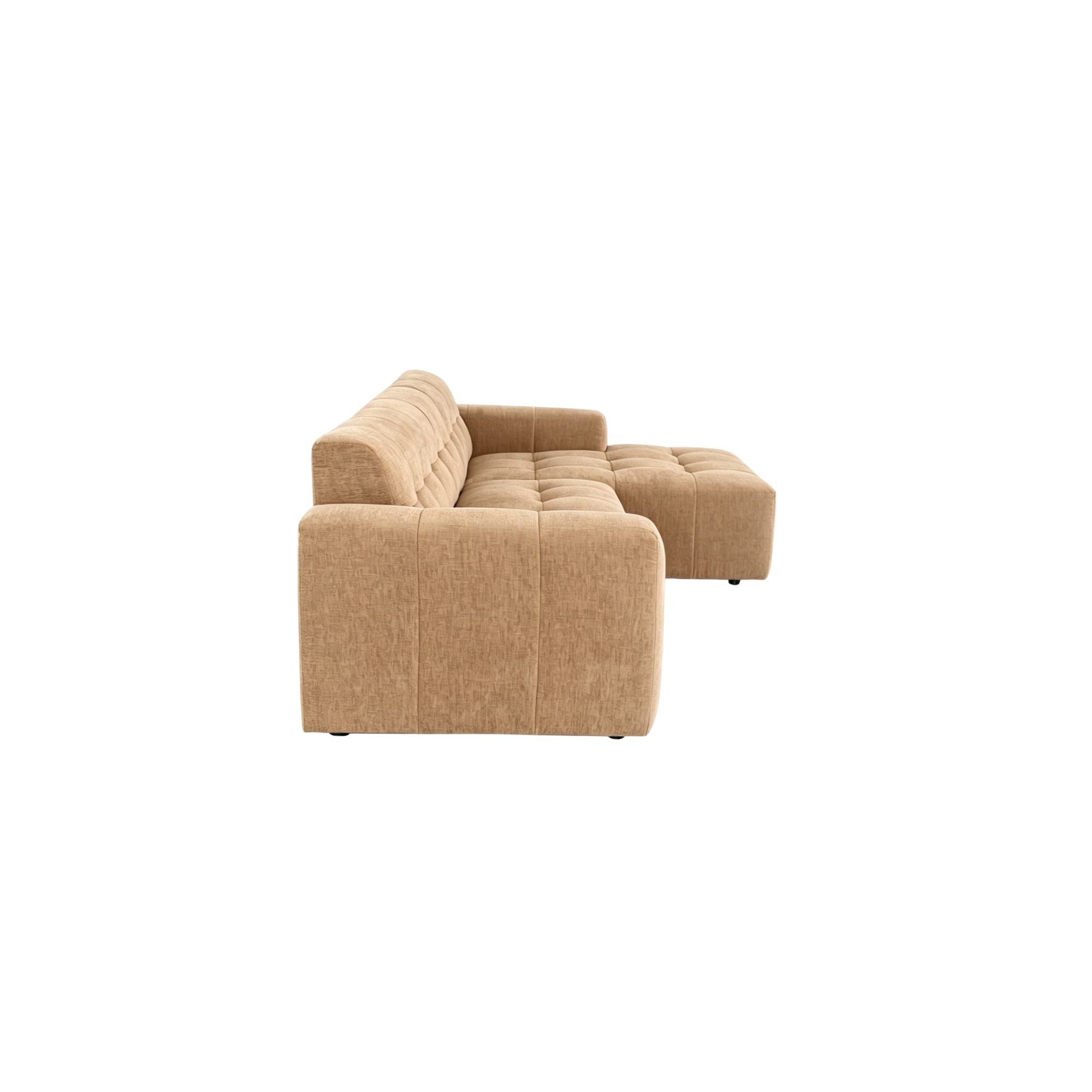 MySofa Ruby Hoekbank Camel 2,5 zits AL + Lounge R