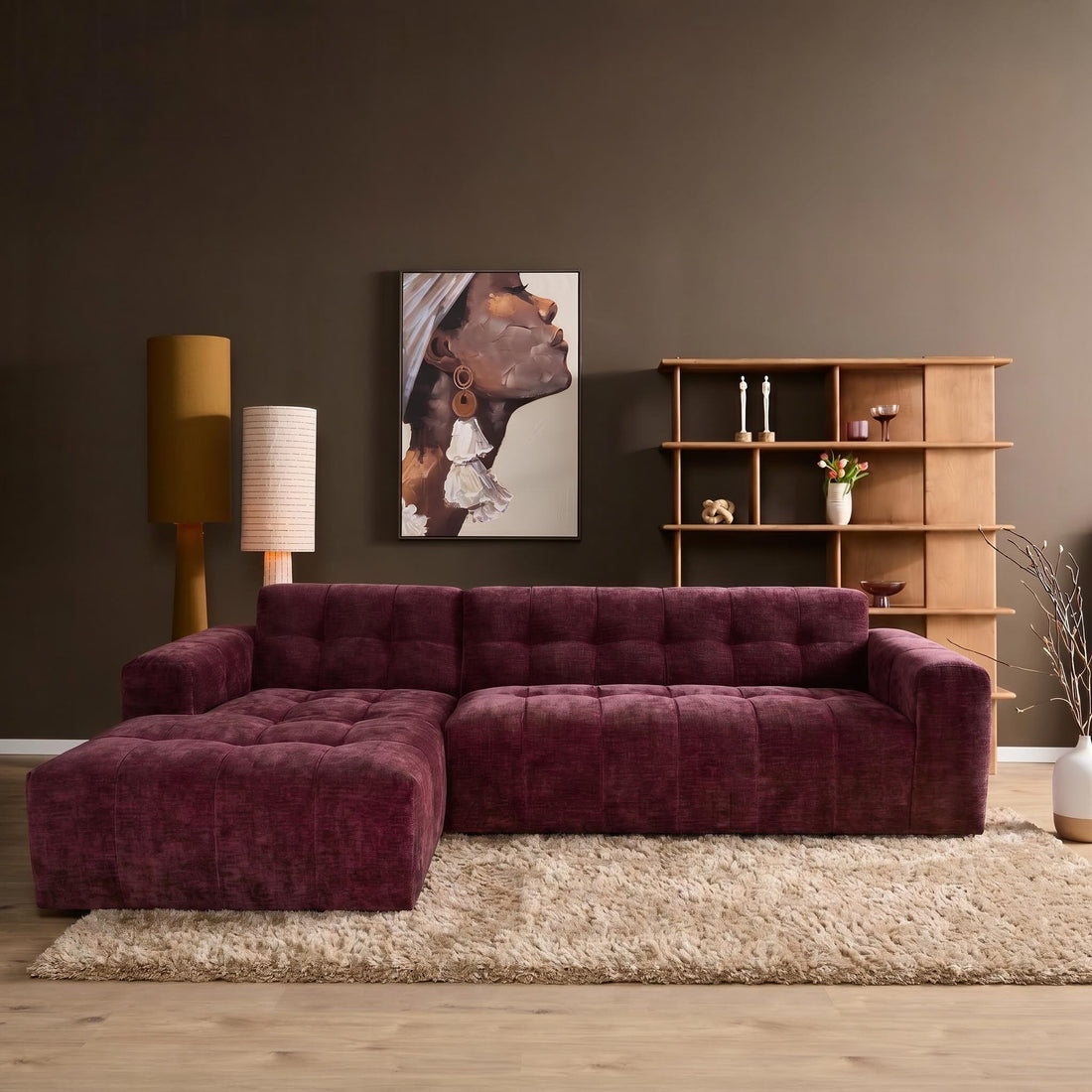 MySofa Ruby Hoekbank Paars Lounge L + 2,5 zits AR