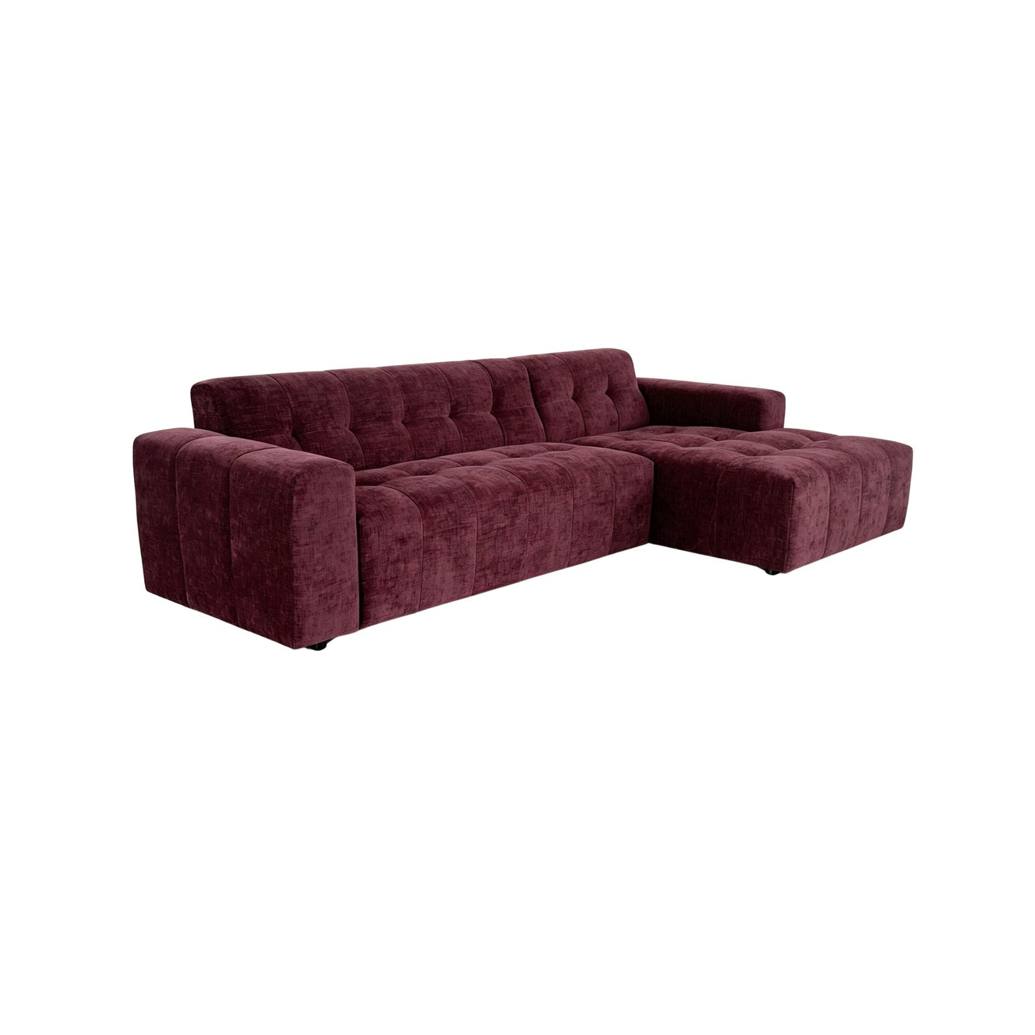 MySofa Ruby Hoekbank Paars  2,5 zits AL + Lounge R