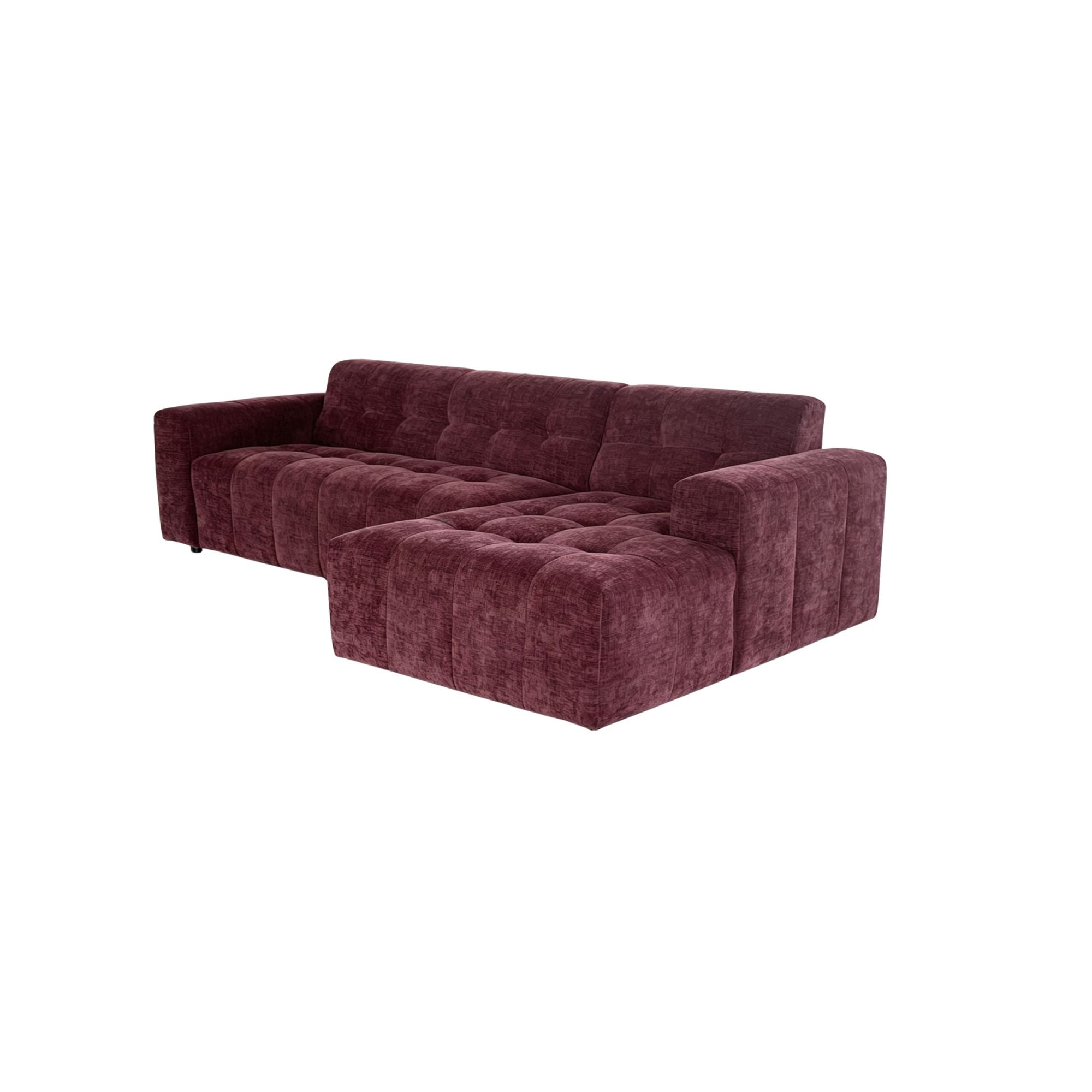 MySofa Ruby Hoekbank Paars  2,5 zits AL + Lounge R