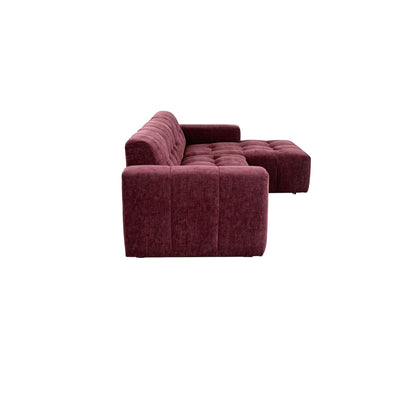 MySofa Ruby Hoekbank Paars  2,5 zits AL + Lounge R