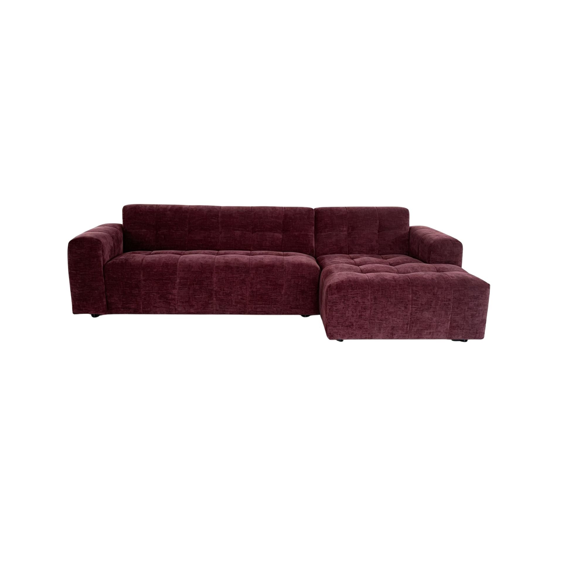 MySofa Ruby Hoekbank Paars  2,5 zits AL + Lounge R