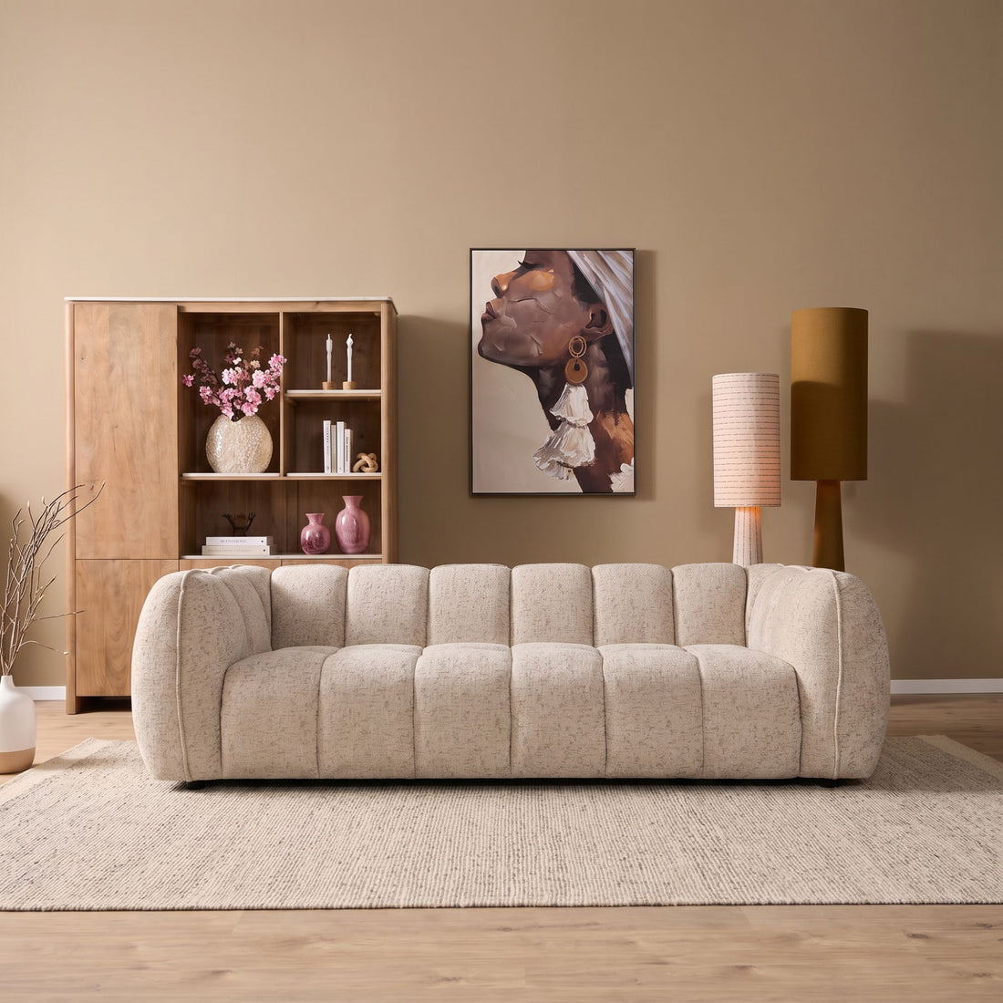 3-zitsbank Morris Beige
