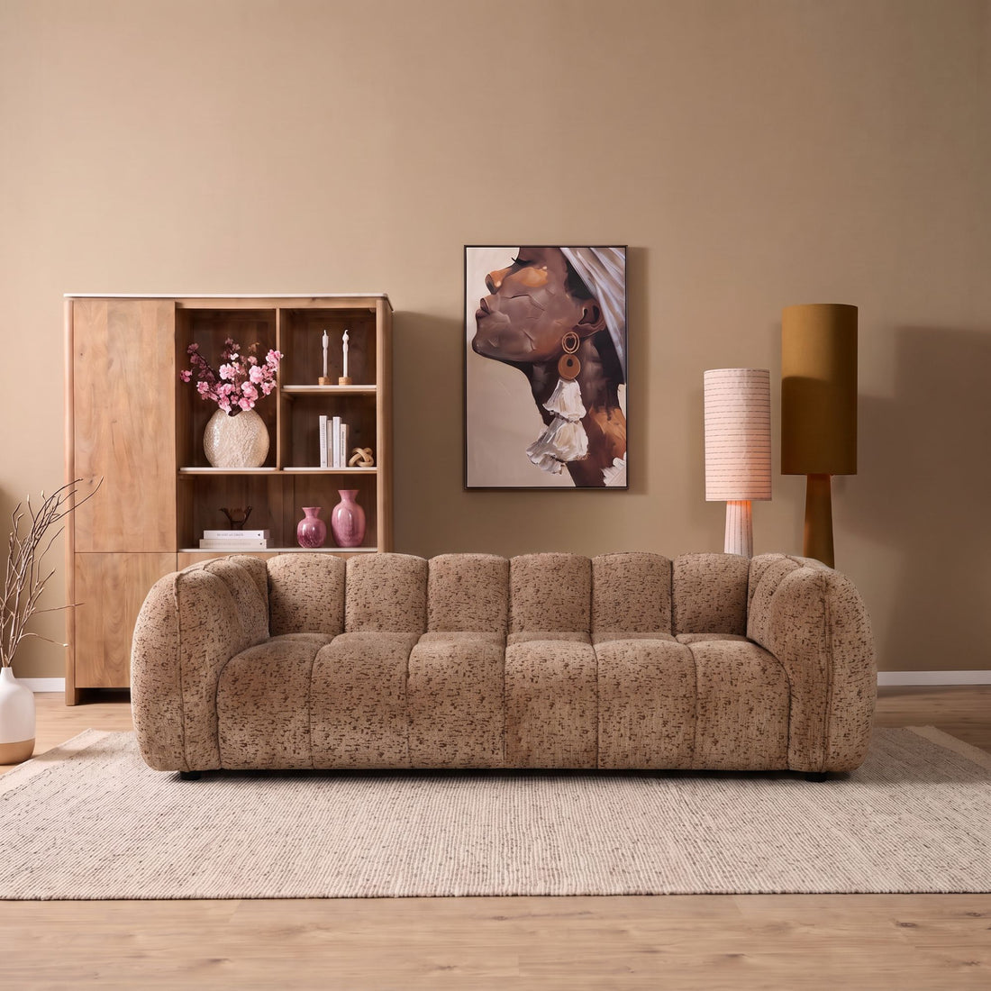3-zitsbank Morris Taupe