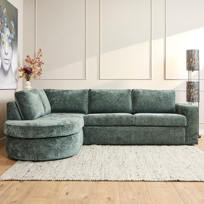MySofa Alma | Divan Links + 2,5 zits | Green - Industrieelinhuis.nl