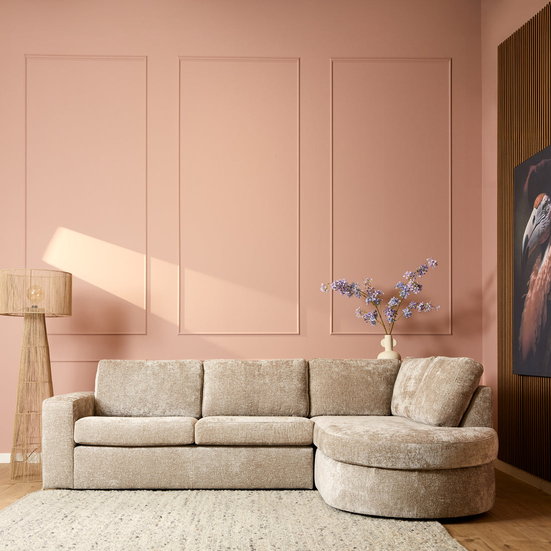 MySofa Alma | Beige | 2,5 zits + Divan Rechts | 5 jaar garantie - Industrieelinhuis.nl