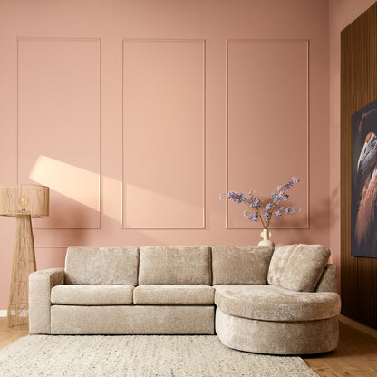 MySofa Alma | Beige | 2,5 zits + Divan Rechts | 5 jaar garantie - Industrieelinhuis.nl