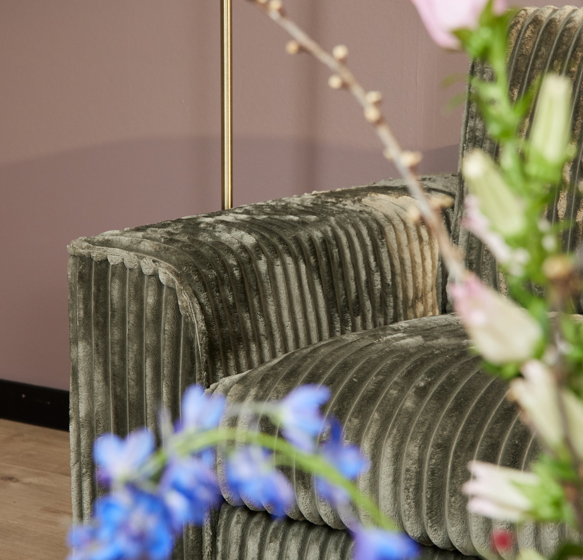 MySofa Teddy | 2,5 zits + Divan Rechts | Groen - Industrieelinhuis.nl