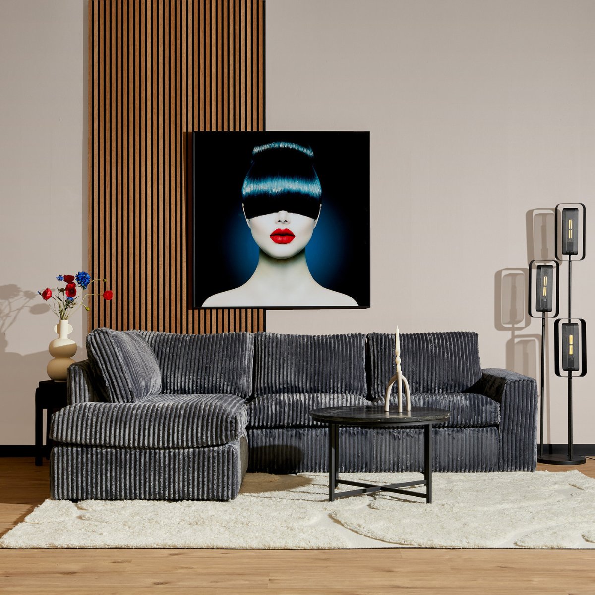 MySofa Teddy | Antraciet | Divan Links + 2,5 zits | 5 jaar garantie - Industrieelinhuis.nl