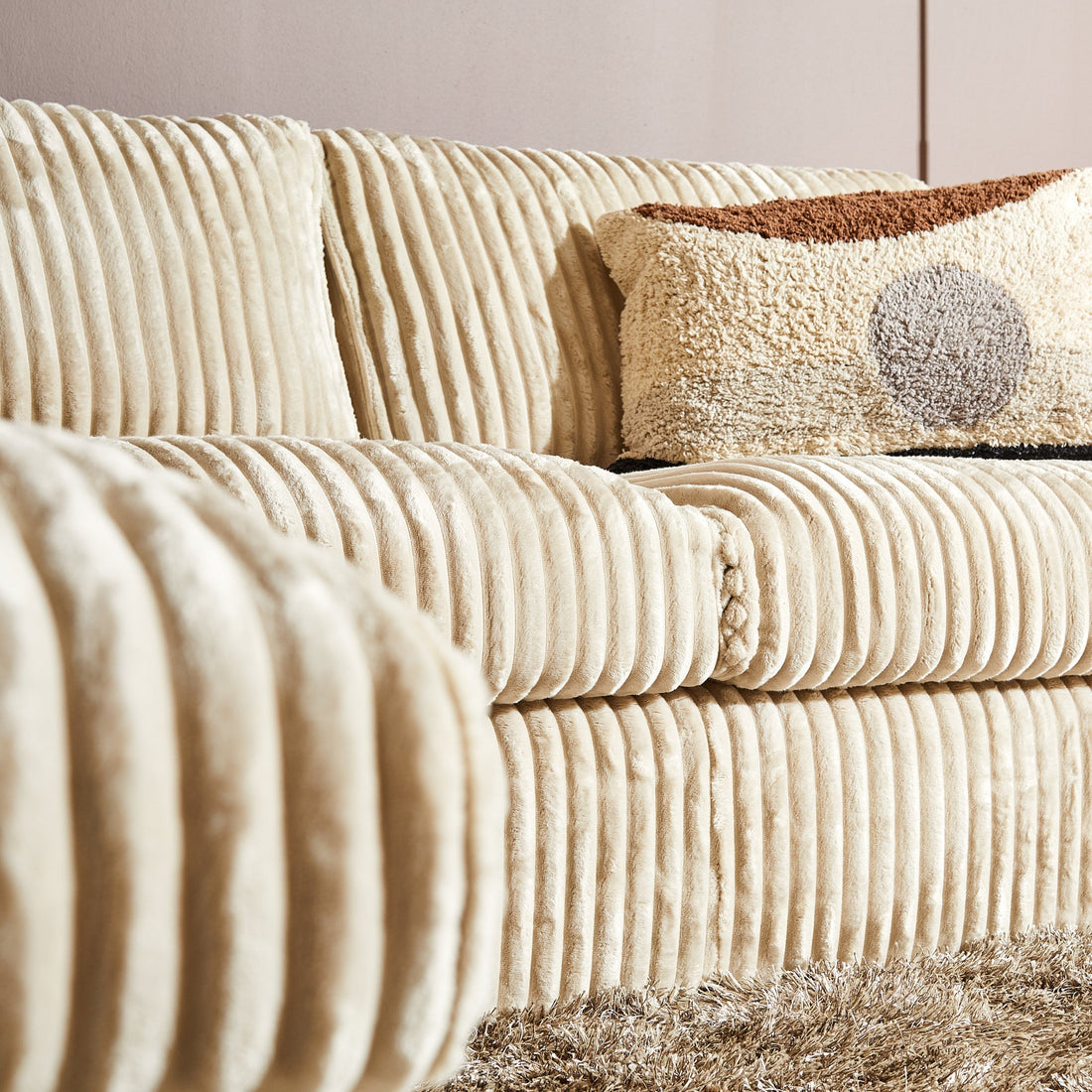MySofa Teddy | Beige | 2,5 zits + Divan Rechts | 5 jaar garantie - Industrieelinhuis.nl