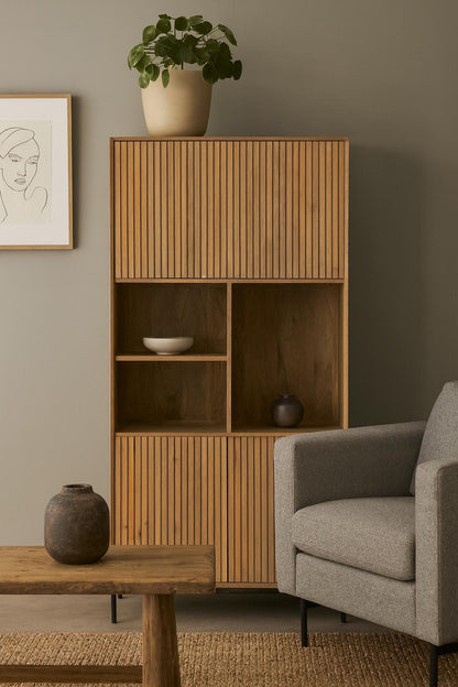 Vakkenkast Madison Natural 90 cm - Industrieelinhuis.nl