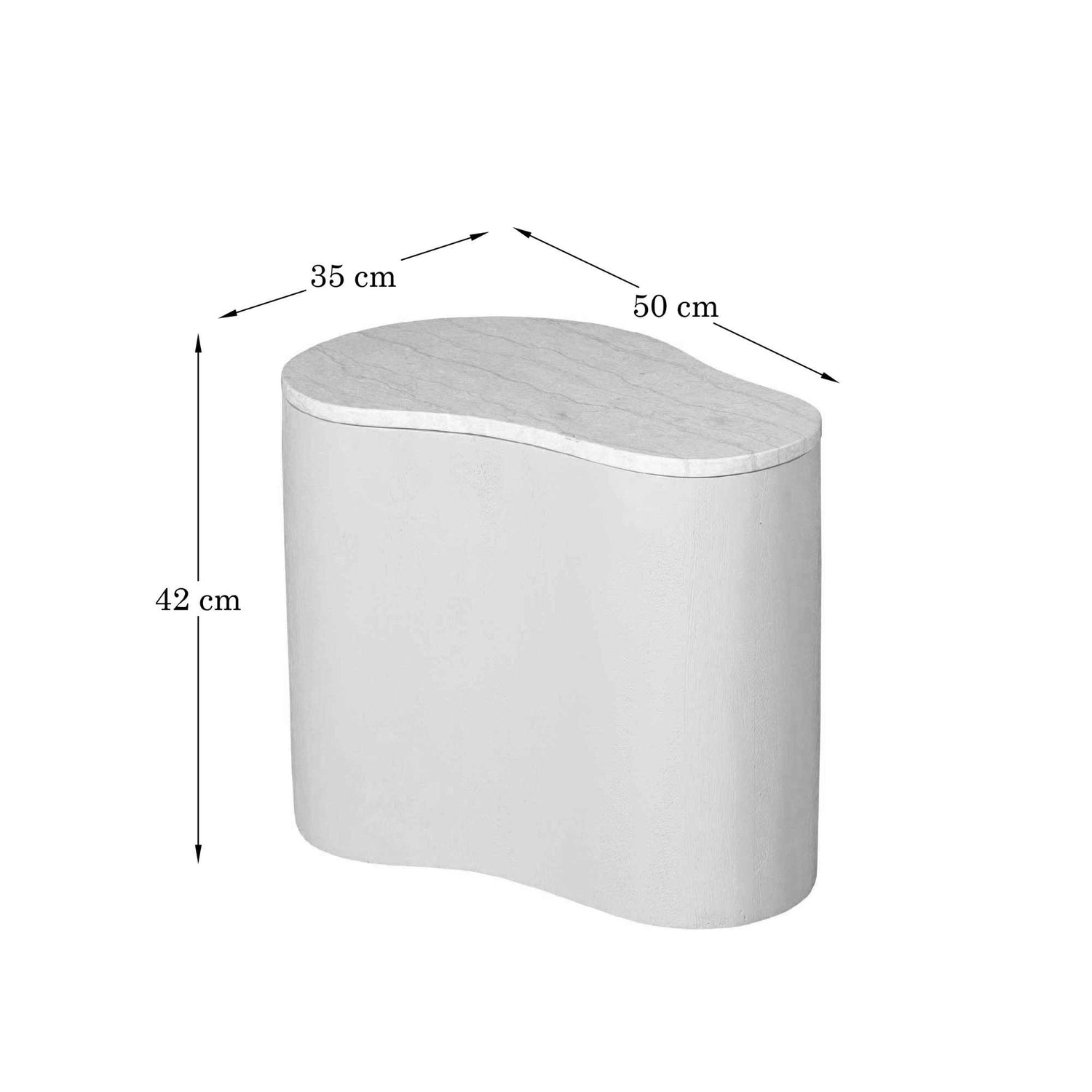 Organische Salontafel Lovi | 50 cm | Brown