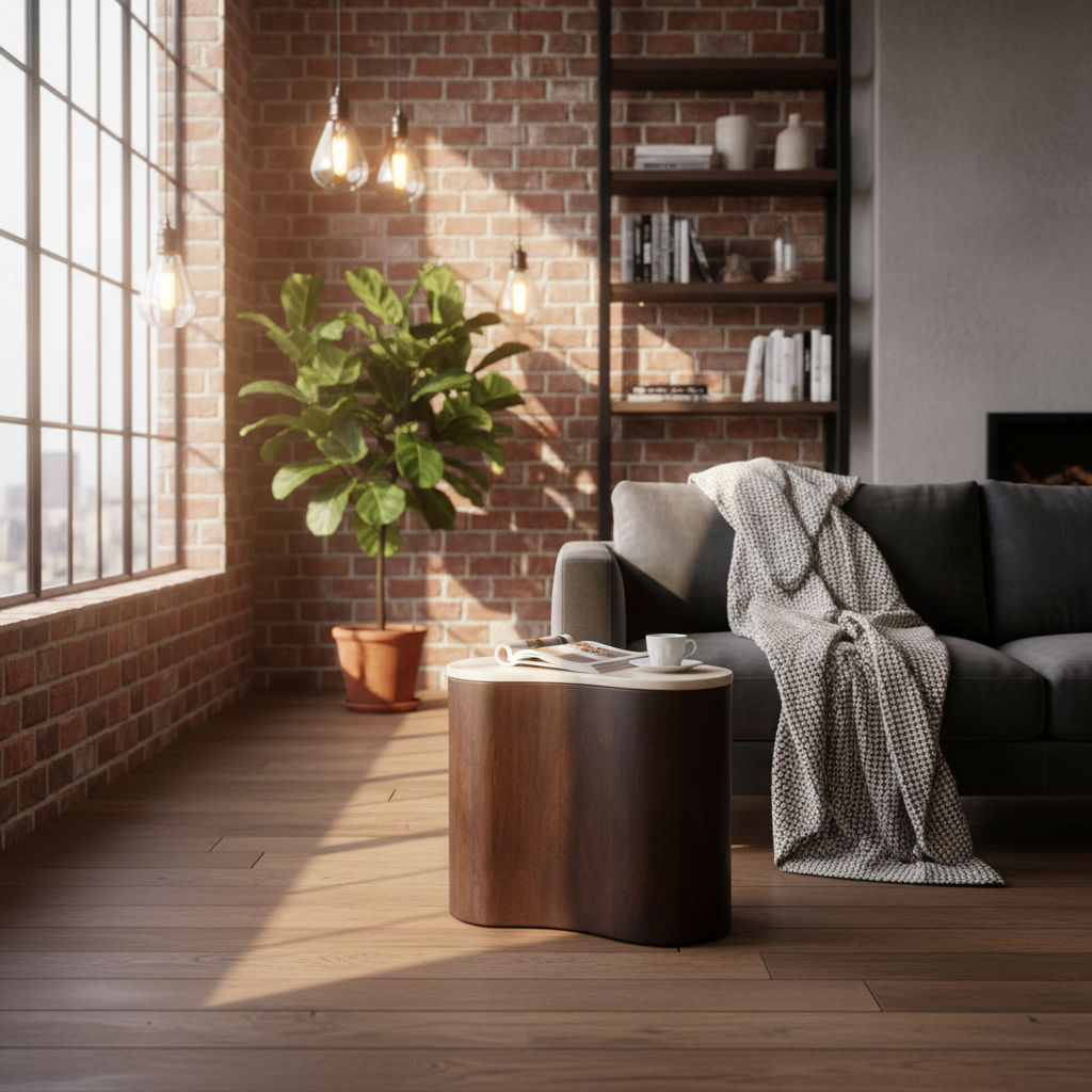 Organische Salontafel Lovi | 50 cm | Brown