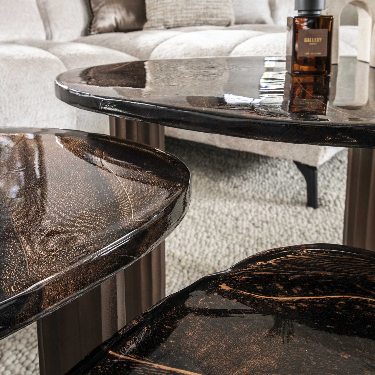 Organische Salontafel set Astra M | Kleur Koper