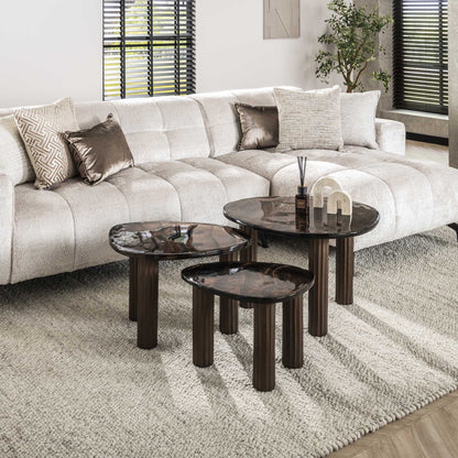 Organische Salontafel set Astra M | Kleur Koper