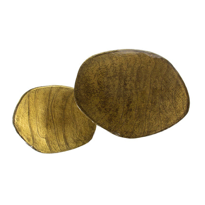 Organische Salontafel set van 2 Astra | Goud met zwart |