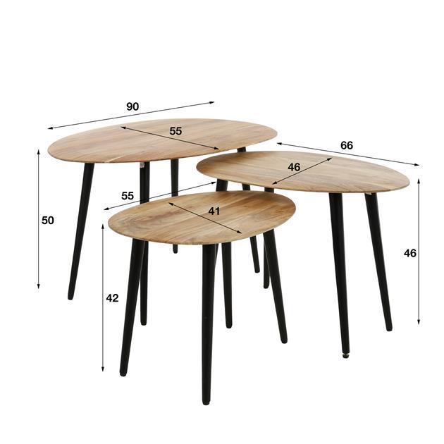Organische Salontafel set van 3 | Organische Salontafels