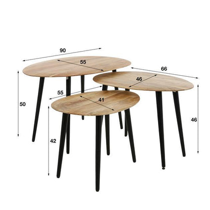 Organische Salontafel set van 3 | Organische Salontafels