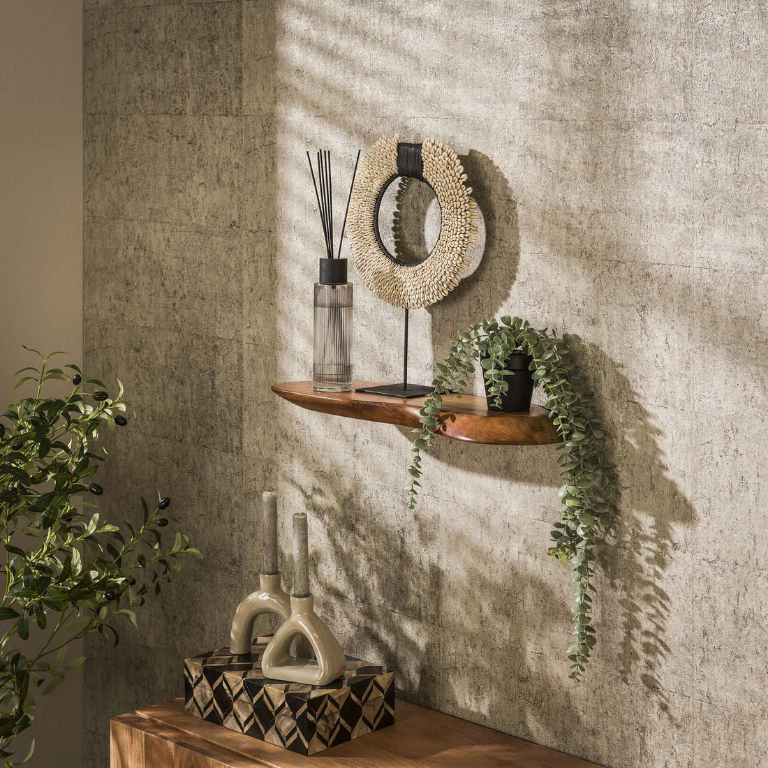 Organische Wandplank 60 cm | zwevend