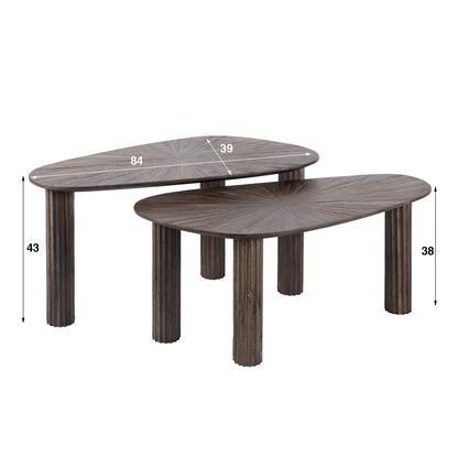 Organische salontafelset van 2 Mia L