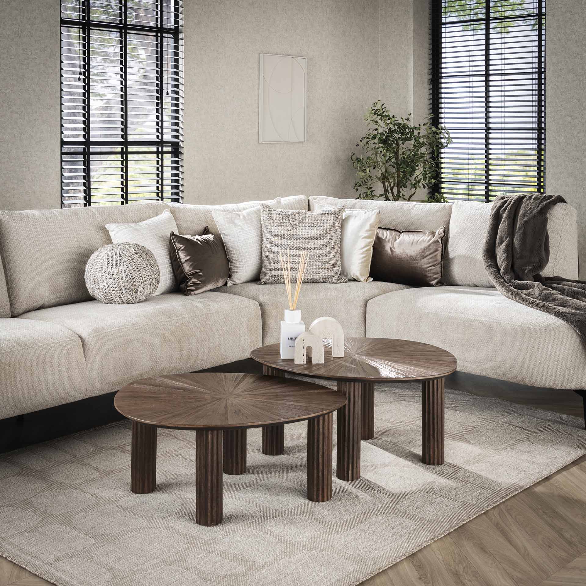 Organische salontafelset van 2 Mia M