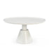 Ronde Salontafel 80 cm met Kegelvoet | Off White | Mangohout