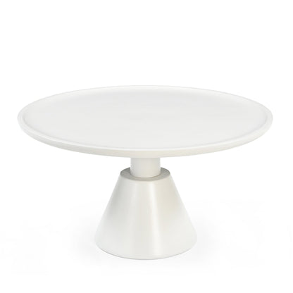 Ronde Salontafel 80 cm met Kegelvoet | Off White | Mangohout