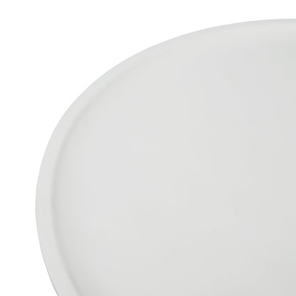 Ronde Salontafel 80 cm met Kegelvoet | Off White | Mangohout