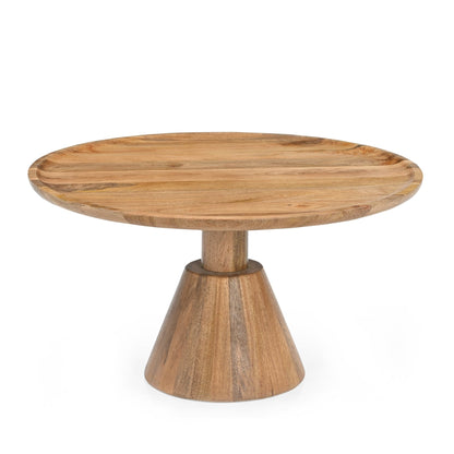 Ronde Salontafel Mangohout | Jade Kegelvoet | 75 cm