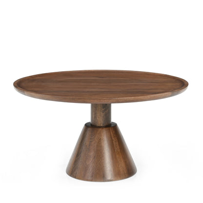 Ronde Salontafel Mangohout | Kegelvoet | 75 cm