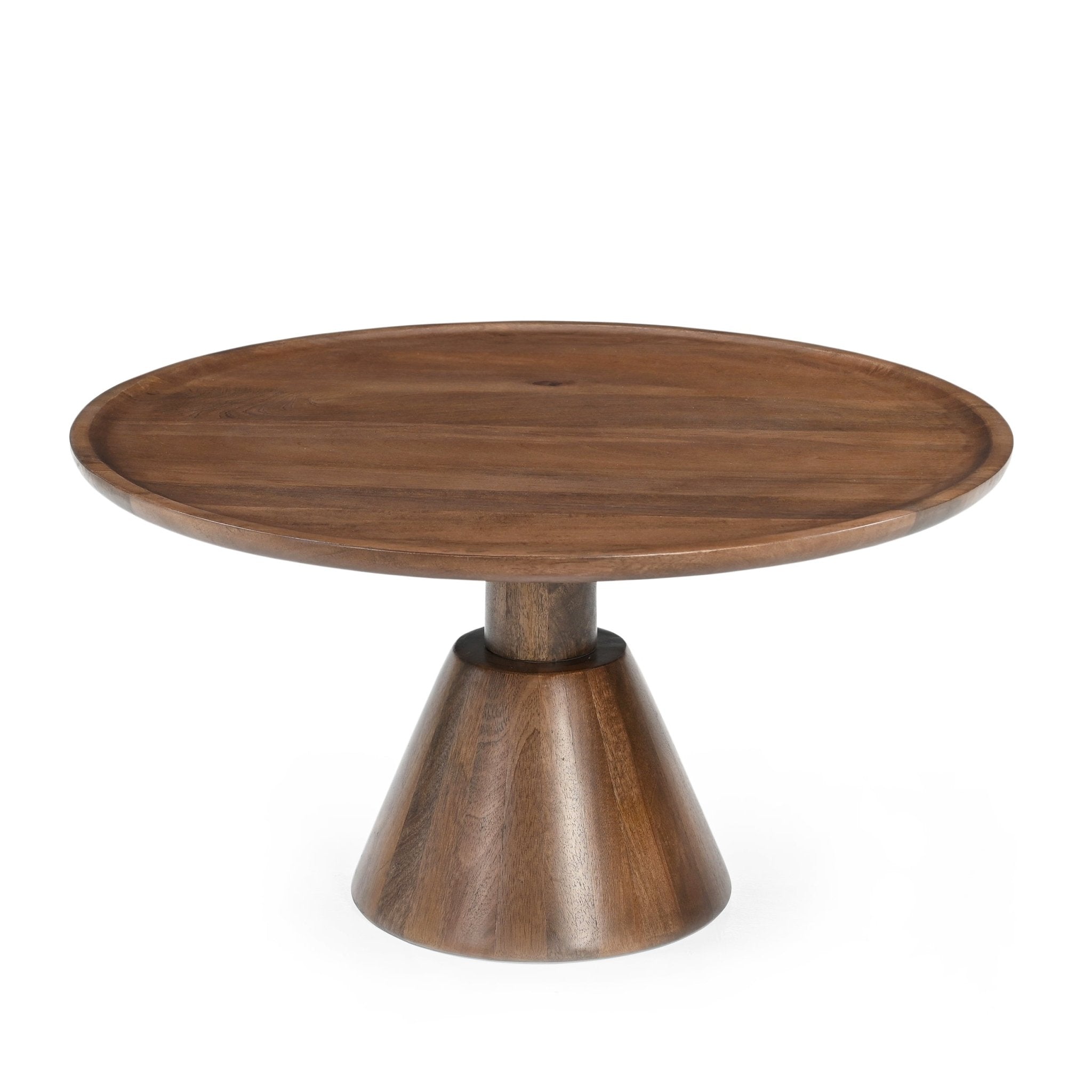 Ronde Salontafel Mangohout | Kegelvoet | 75 cm