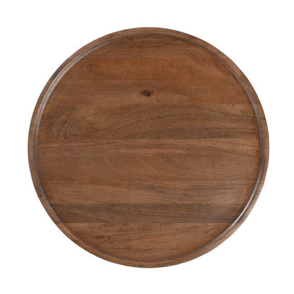 Ronde Salontafel Mangohout | Kegelvoet | 75 cm