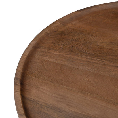 Ronde Salontafel Mangohout | Kegelvoet | 75 cm
