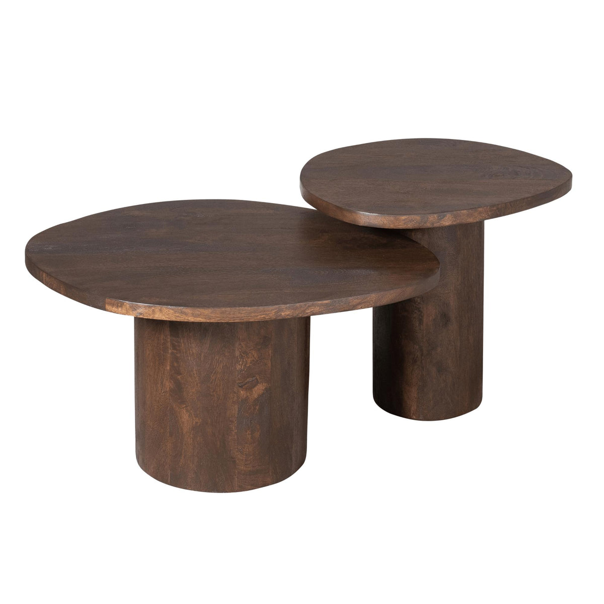 Ronde Salontafel Mirre | Donkerbruin | Set van 2
