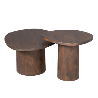 Ronde Salontafel Mirre | Donkerbruin | Set van 2