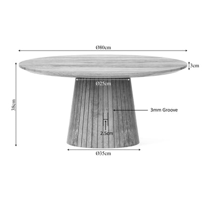 Ronde Salontafel | Solana | 80 cm | Naturel