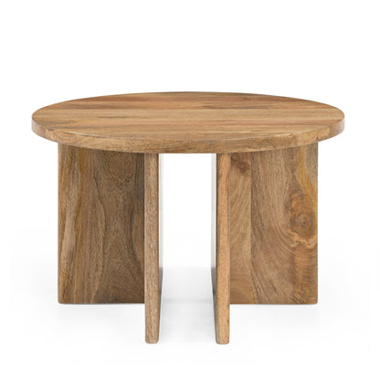 Ronde Salontafel mangohout | Jade Naturel | 60 cm