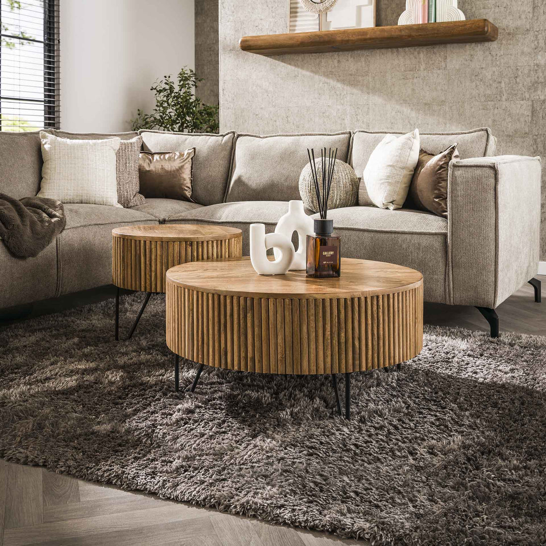 Ronde Salontafel set van 2 Wade