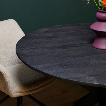 Ronde eettafel zwart | New York | Rond | 110 cm