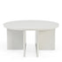 Ronde salontafel Wit Jade | Mangohout | 80 cm