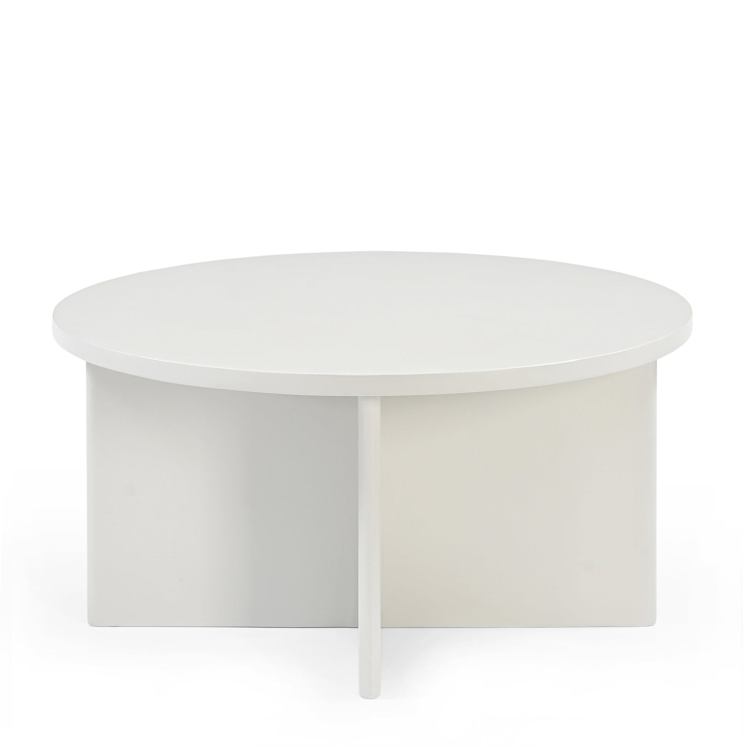 Ronde salontafel Wit Jade | Mangohout | 80 cm
