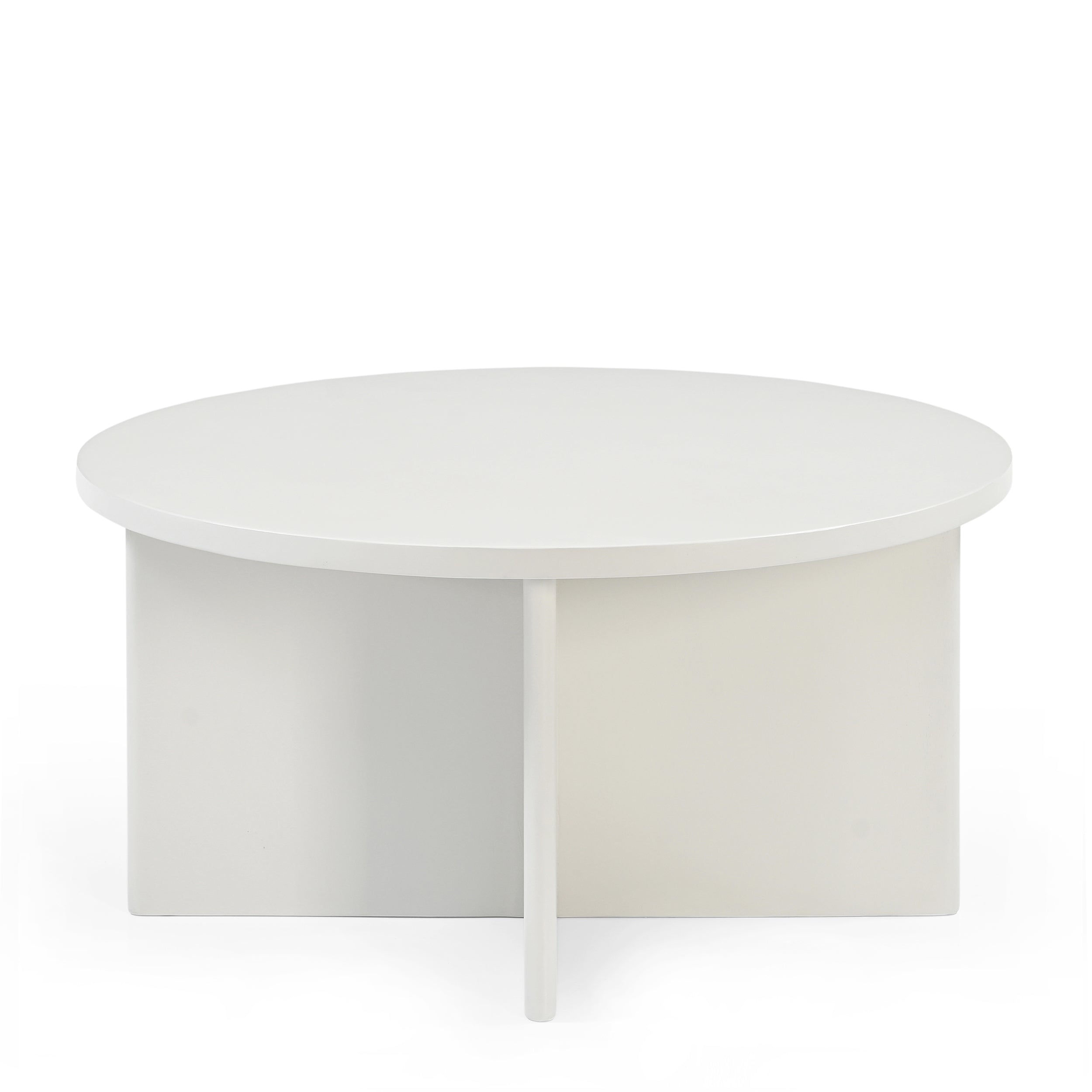 Ronde salontafel Wit Jade | Mangohout | 80 cm