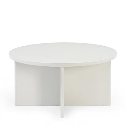 Ronde salontafel Wit Jade | Mangohout | 80 cm