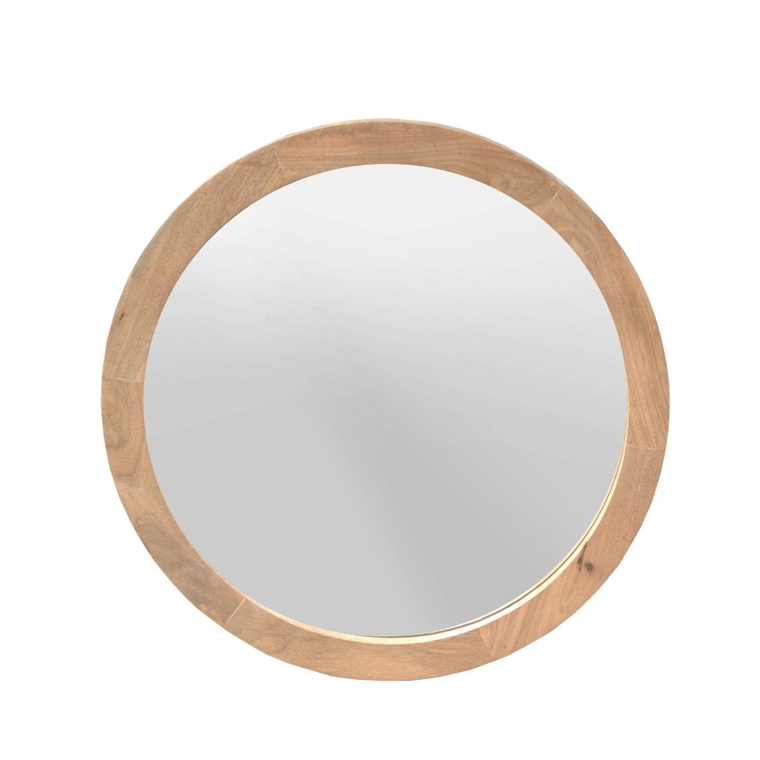 Ronde spiegel Dide Naturel Mangohout 80 cm - Industrieelinhuis.nl